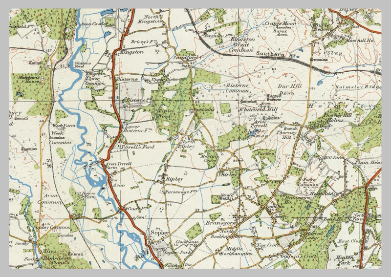 1920 Collection - Bournemouth & Swanage Ordnance Survey Map