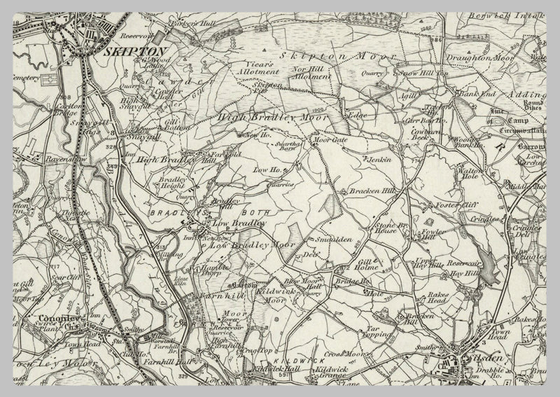 Pateley Bridge Postcode Map 1890 Collection - Bradford (Pateley Bridge) Ordnance Survey Map– I Love ...