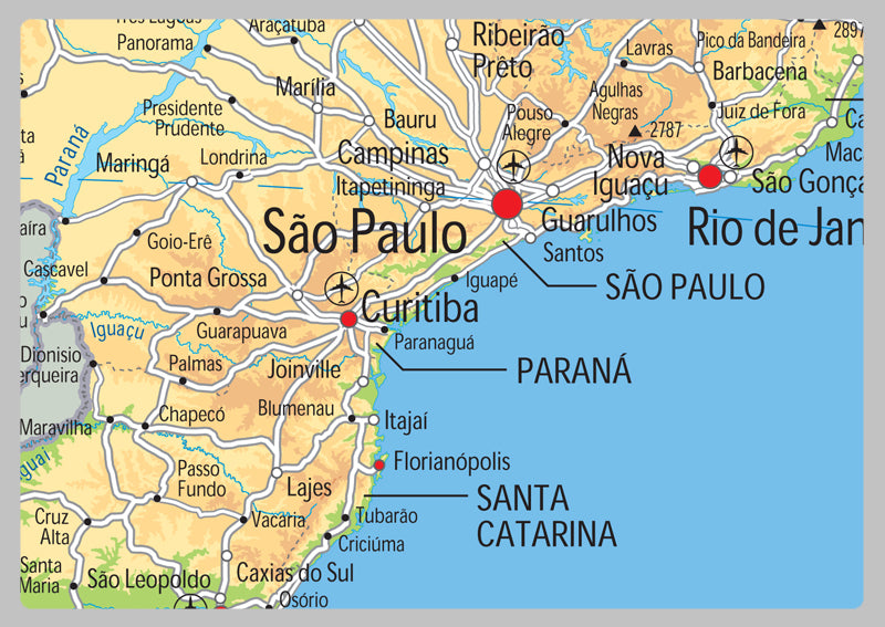 Brazil Physical Map