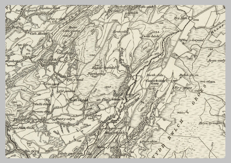 1890 Collection - Brecon (Builth) Ordnance Survey Map