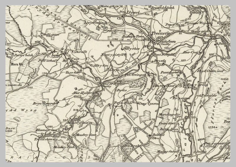 1890 Collection - Brecon (Builth) Ordnance Survey Map