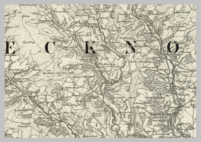 1890 Collection - Brecon (Builth) Ordnance Survey Map