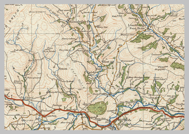 1920 Collection - Brecon & Llandovery Ordnance Survey Map