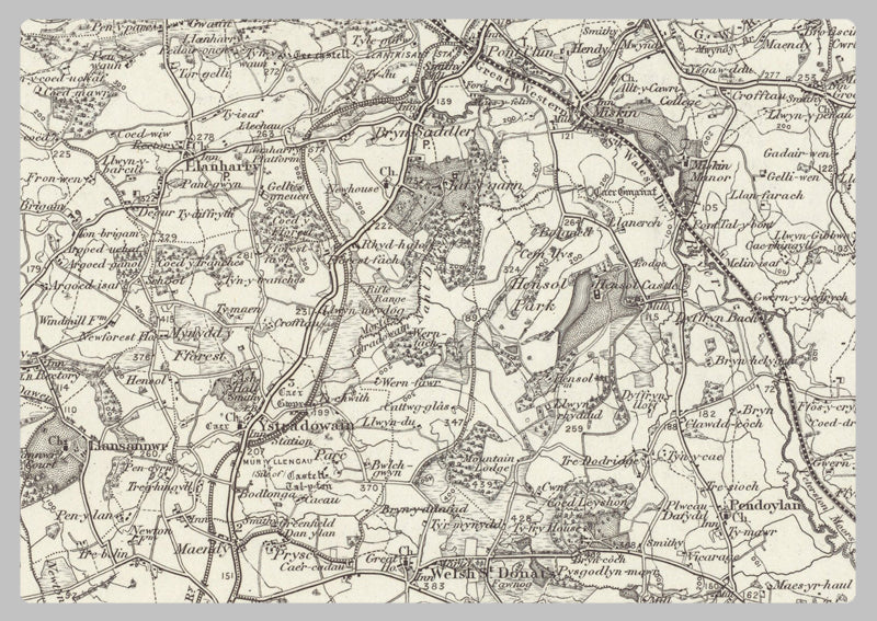 1890 Collection - Bridgend (Pontypridd) Ordnance Survey Map