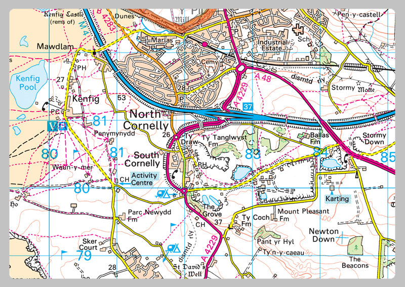 Bridgend County Map