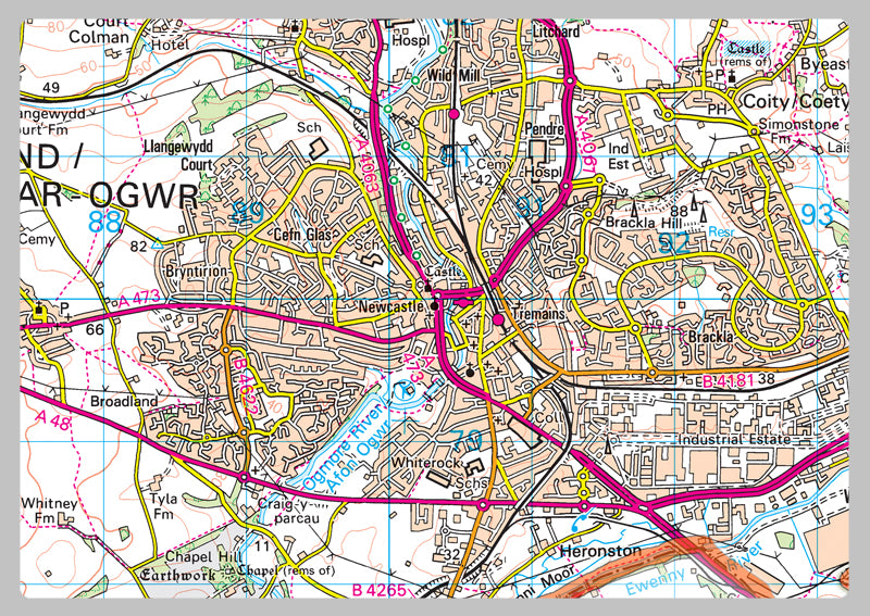 Bridgend County Map