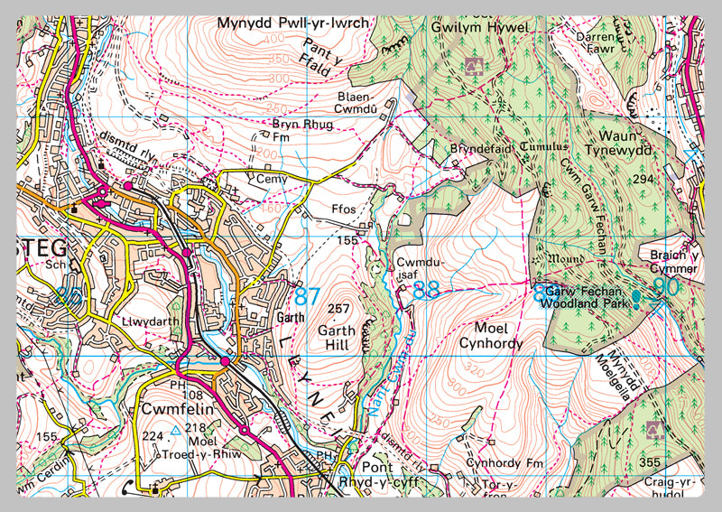 Bridgend County Map