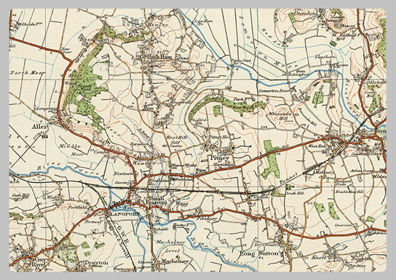 1920 Collection - Bridgwater & Quantock Hills Ordnance Survey Map