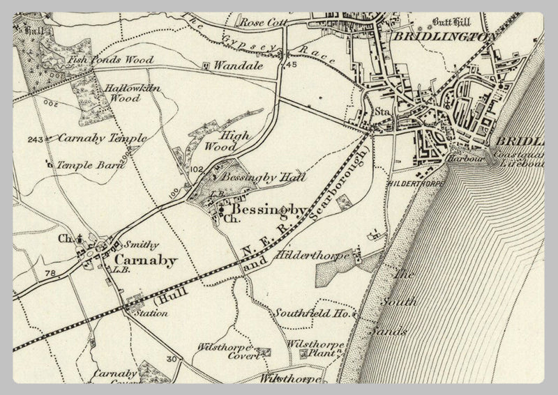1890 Collection - Bridlington (Flamborough) Ordnance Survey Map