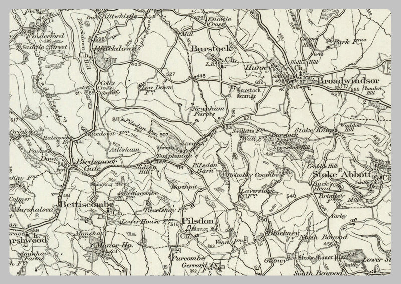 1890 Collection - Bridport (Yeovil) Ordnance Survey Map