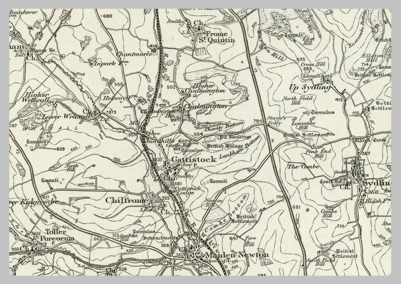 1890 Collection - Bridport (Yeovil) Ordnance Survey Map