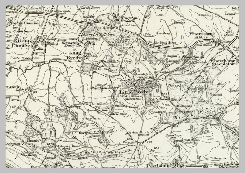 1890 Collection - Bridport (Yeovil) Ordnance Survey Map