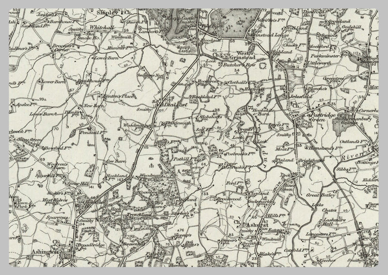 1890 Collection - Brighton (Horsham) Ordnance Survey Map