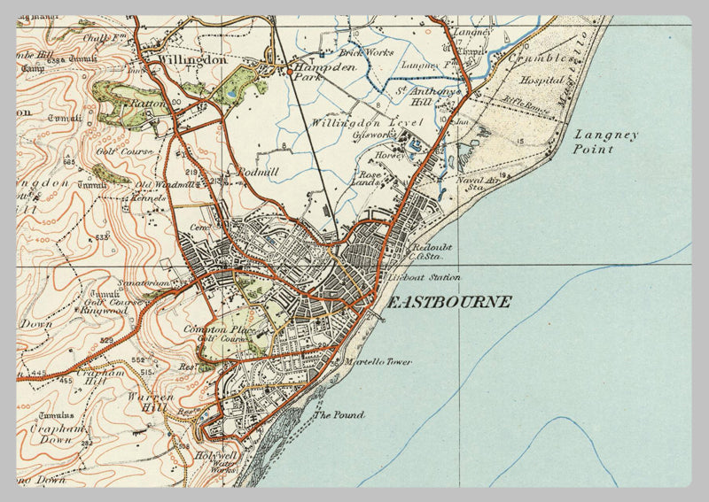 1920 Collection - Brighton & Eastbourne Ordnance Survey Map