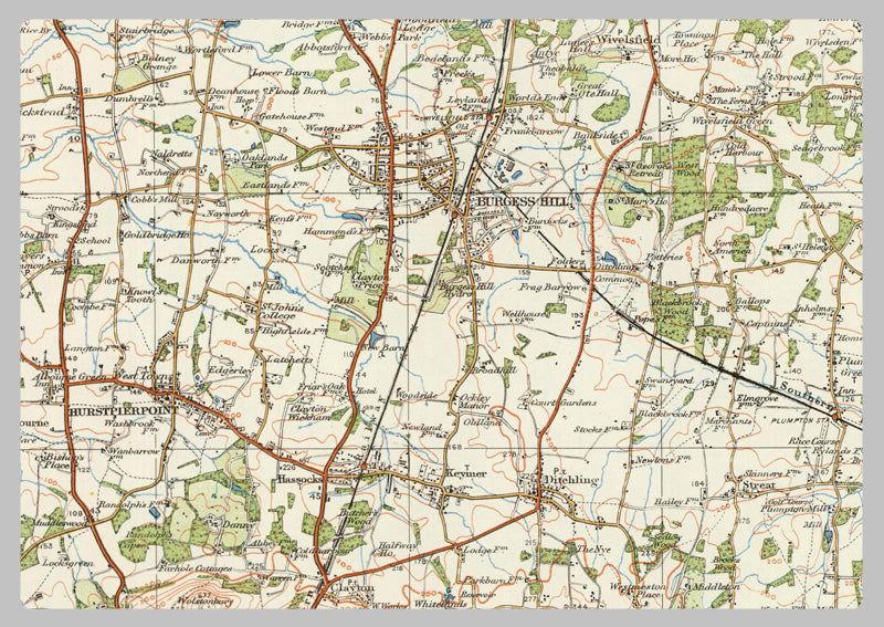 1920 Collection - Brighton & Eastbourne Ordnance Survey Map