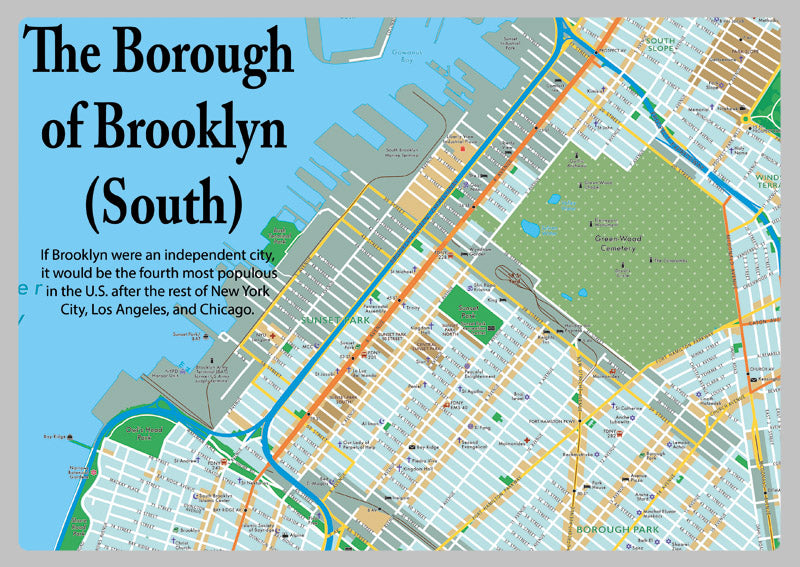 The Borough of Brooklyn (South) Map