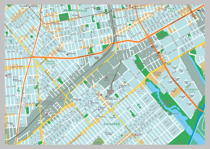 The Borough of Brooklyn (South) Map