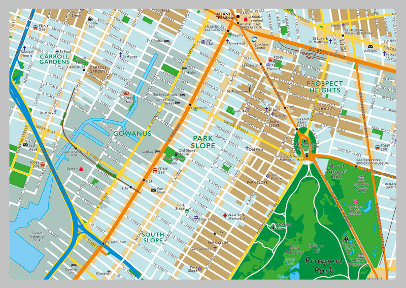 The Borough of Brooklyn (North) Map