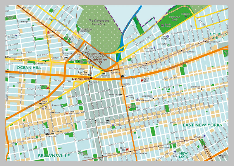 The Borough of Brooklyn (North) Map