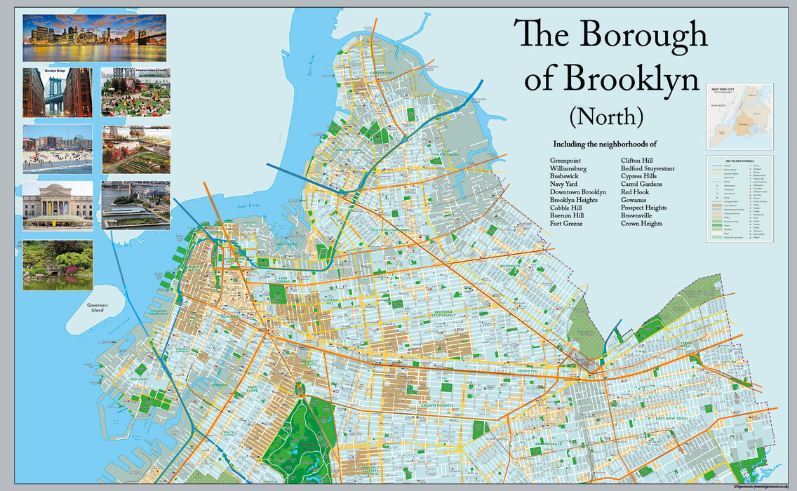 The Borough of Brooklyn (North) Map
