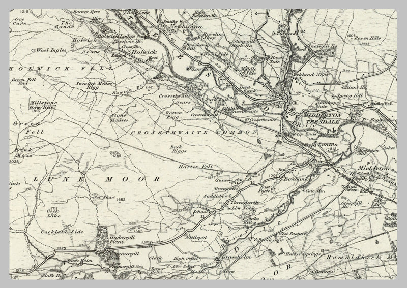 1890 Collection - Borough under Stainmore (Alston) Ordnance Survey Map