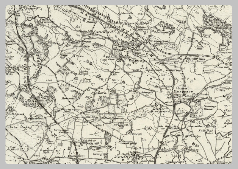 1890 Collection - Borough under Stainmore (Alston) Ordnance Survey Map