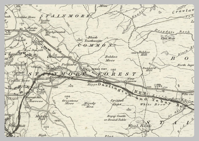 1890 Collection - Borough under Stainmore (Alston) Ordnance Survey Map