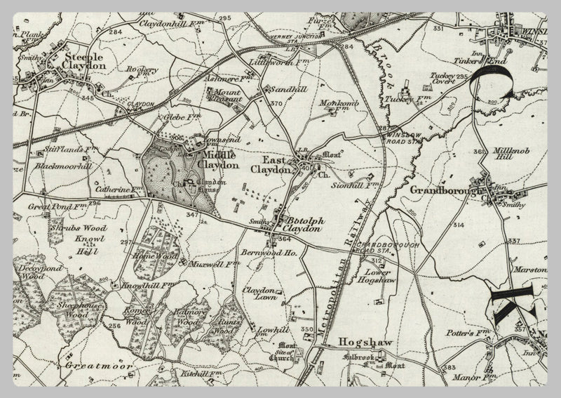 Tockington Map 1890 Collection - Buckingham (Towcester) Ordnance Survey Map– I Love Maps