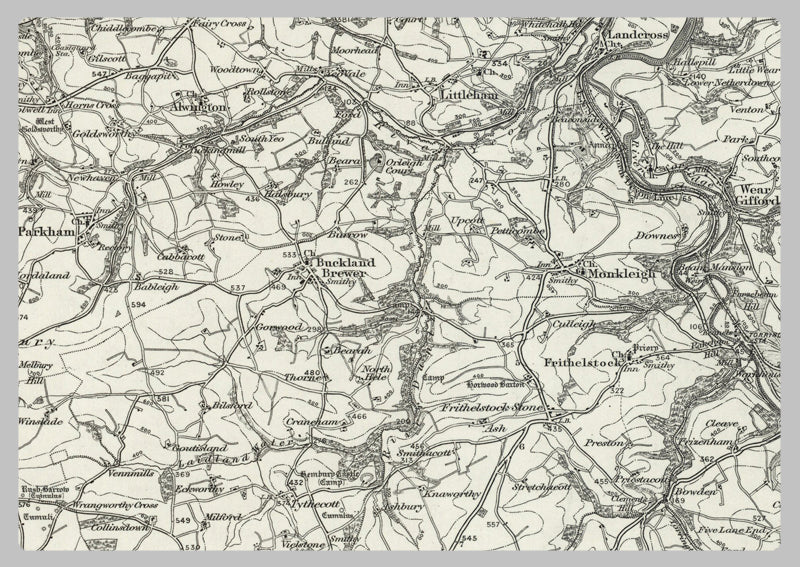 1890 Collection - Bude (Bideford) Ordnance Survey Map