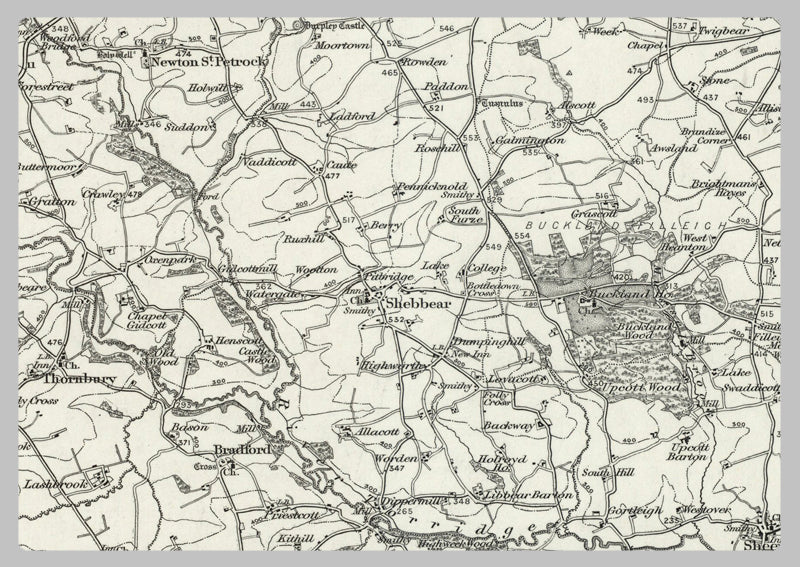 1890 Collection - Bude (Bideford) Ordnance Survey Map