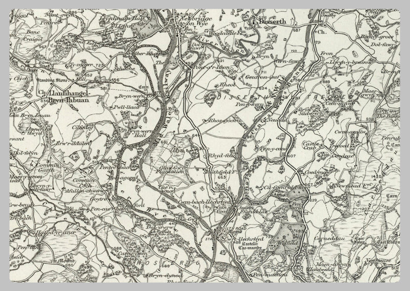 1890 Collection - Builth (Rhayader) Ordnance Survey Map