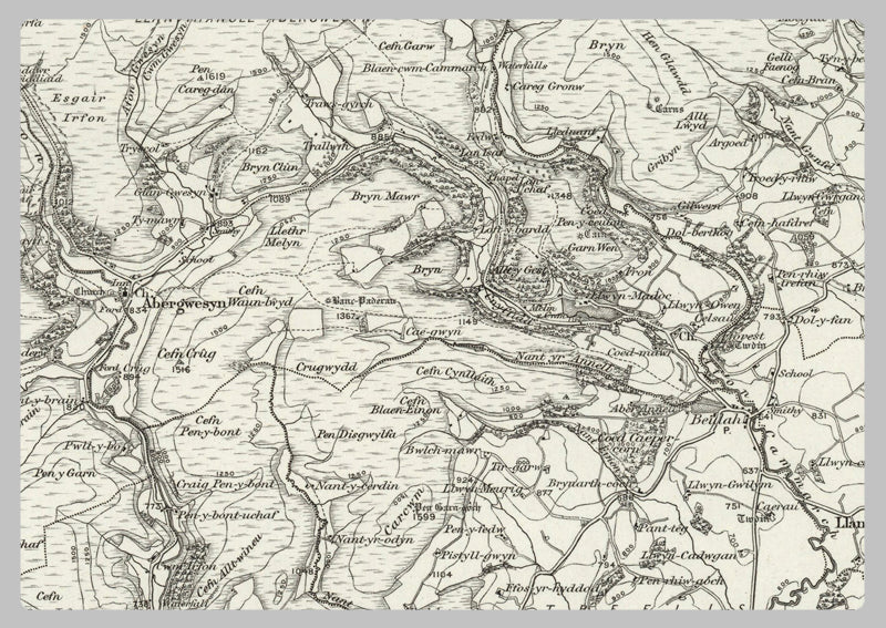 1890 Collection - Builth (Rhayader) Ordnance Survey Map