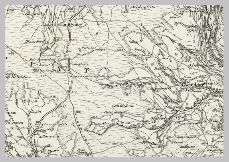1890 Collection - Builth (Rhayader) Ordnance Survey Map