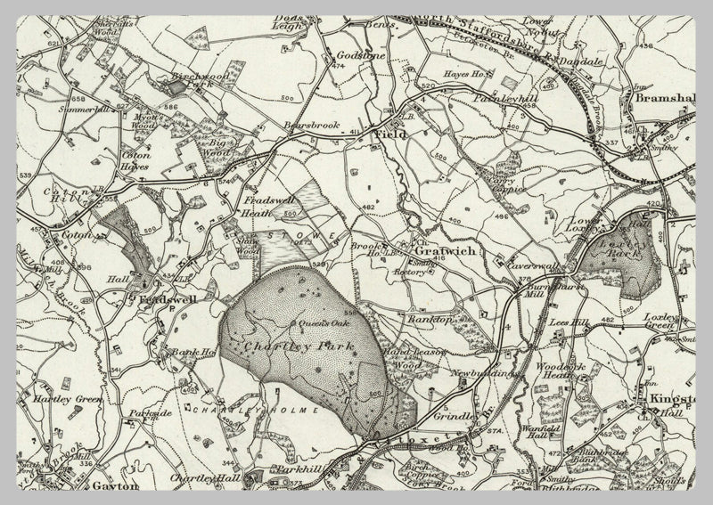 1890 Collection - Burton upon Trent (Ashbourne) Ordnance Survey Map