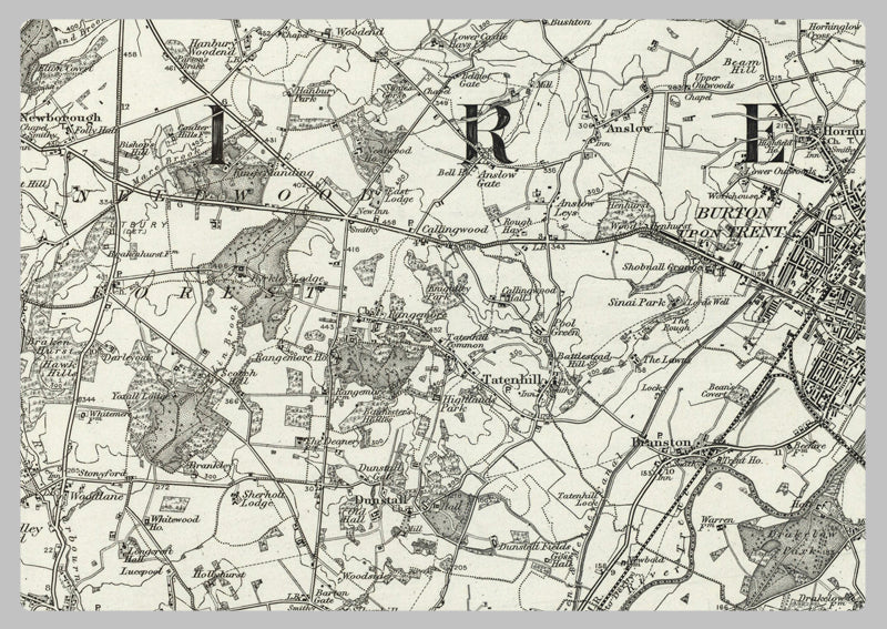 1890 Collection - Burton upon Trent (Ashbourne) Ordnance Survey Map