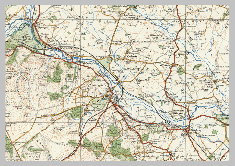 1920 Collection - Burton & Walsall Ordnance Survey Map