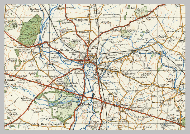 1920 Collection - Burton & Walsall Ordnance Survey Map