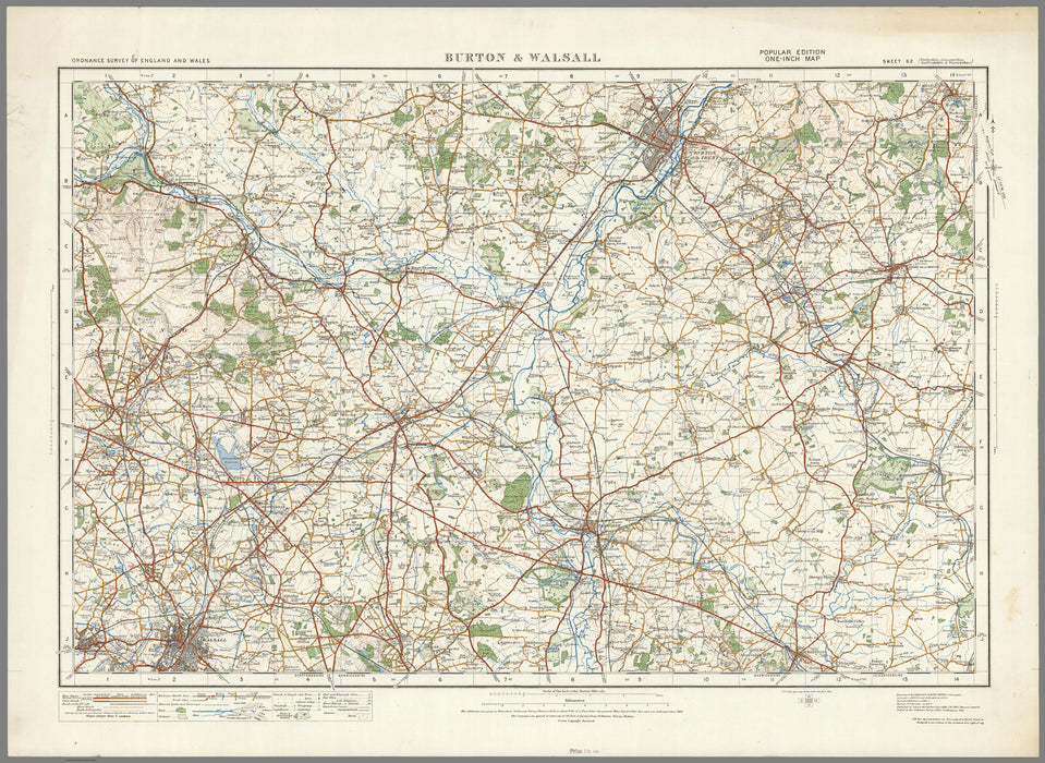 1920 Collection - Burton & Walsall Ordnance Survey Map