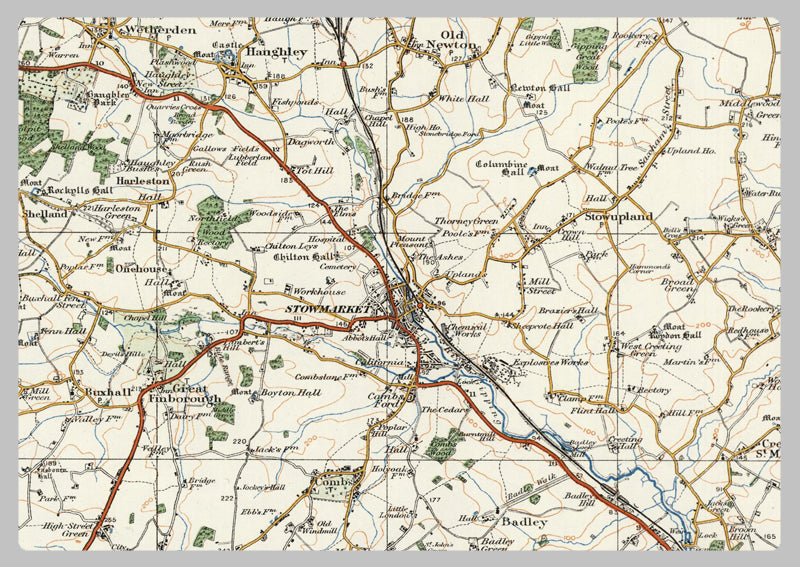 1920 Collection - Bury St Edmunds & Sudbury Ordnance Survey Map
