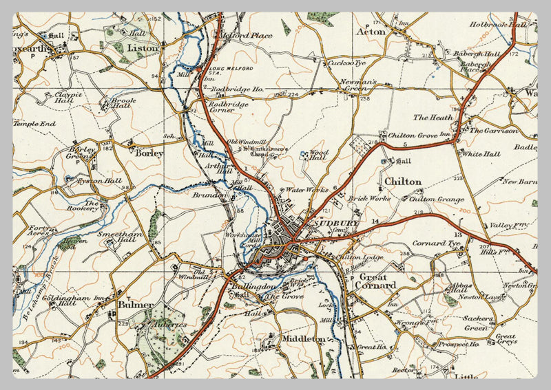 1920 Collection - Bury St Edmunds & Sudbury Ordnance Survey Map