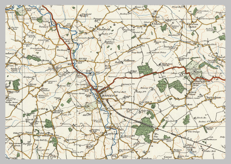 1920 Collection - Bury St Edmunds & Sudbury Ordnance Survey Map