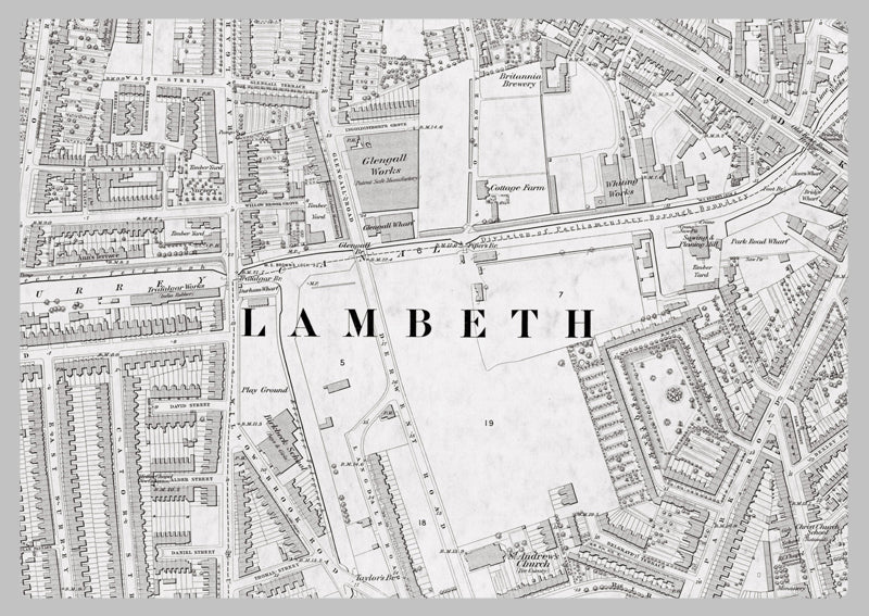 London 1872 Ordnance Survey Map - Sheet LVI - Camberwell