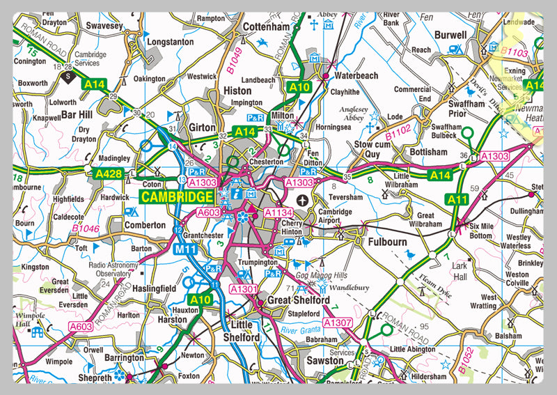 Cambridgeshire County Map