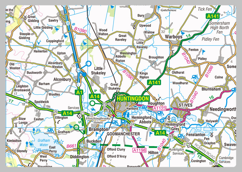 Cambridgeshire County Map