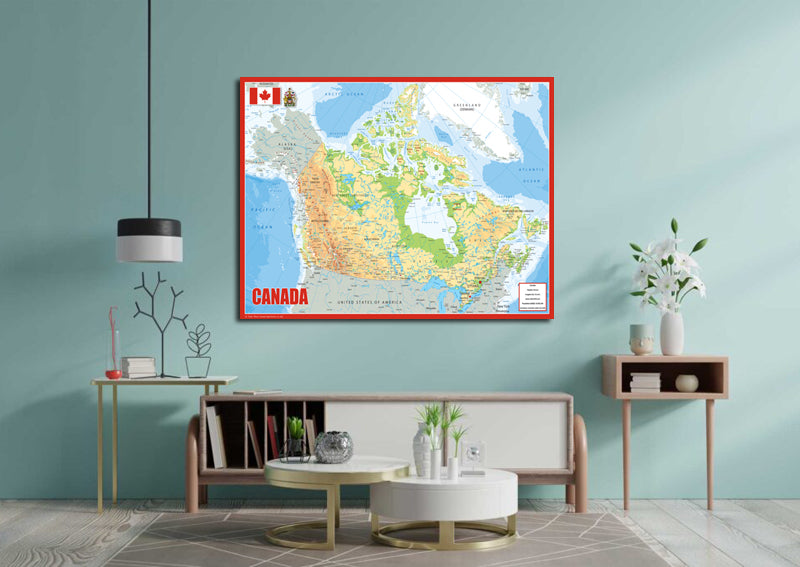 Physical Map of Canada - The Oxford Collection