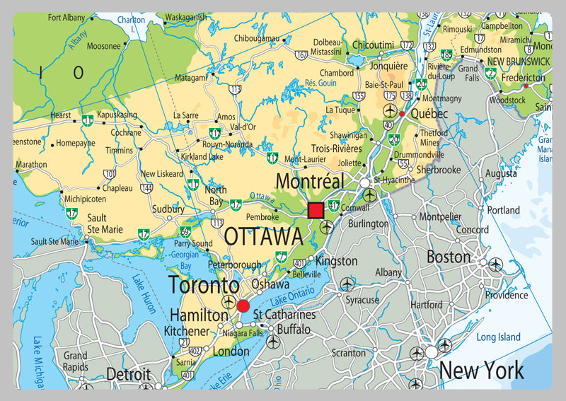 Canada Physical Map