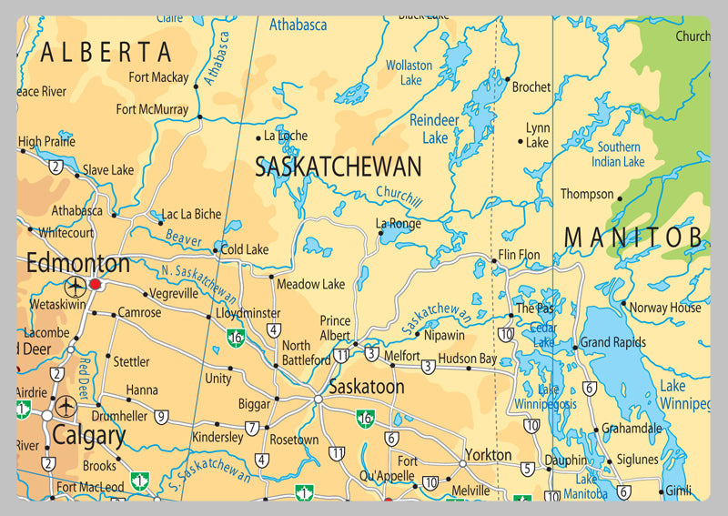 Canada Physical Map