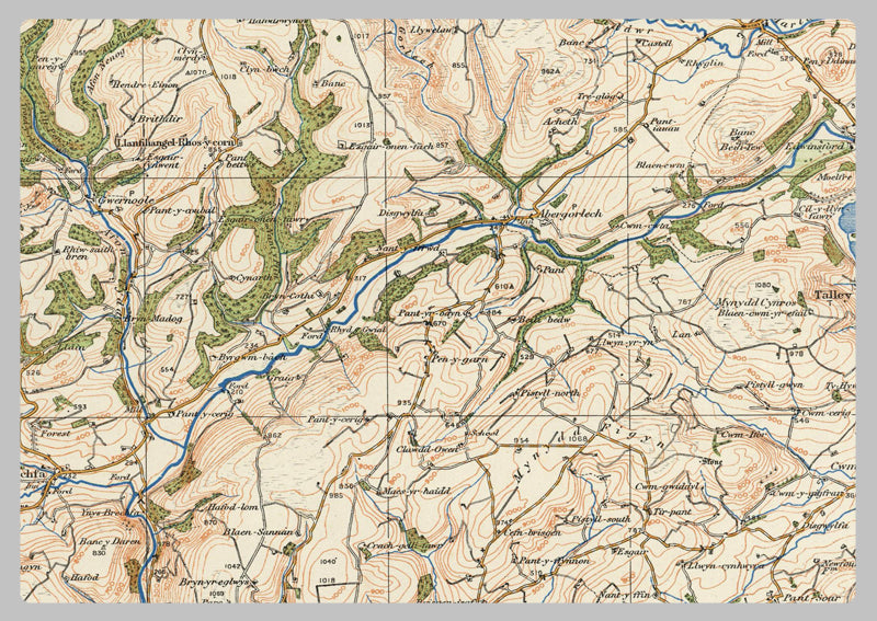 1920 Collection - Carmarthen Ordnance Survey Map