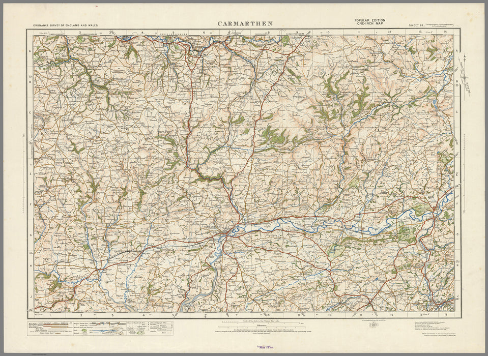 1920 Collection - Carmarthen Ordnance Survey Map
