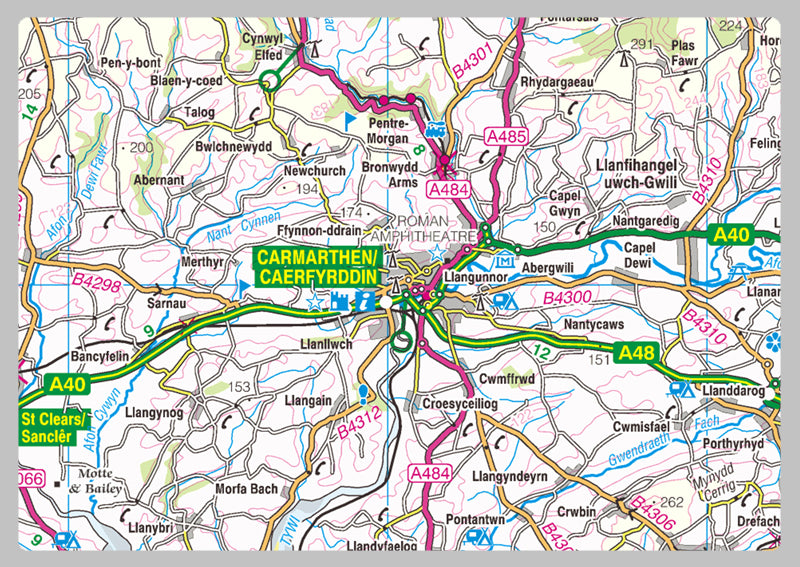 Carmarthenshire County Map